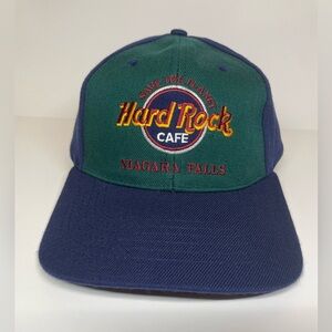 Hard Rock Cafe Blue and Green Hat with Embroidered Logo